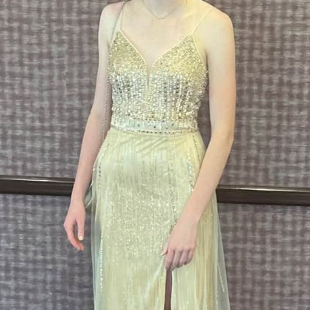 Dancing Queen Gold Floor Length Formal